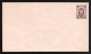 1883-85 5k Stamped Envelope, Postal Stationery, Lilac, 143x81mm, 15th Issue