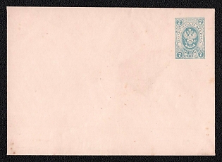 1883-85 7k Stamped Envelope, Postal Stationery, Sky blue, 114x83mm, 15th Issue