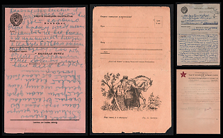 1943-45 Soviet Union, Group of Military Field Post Feldpost Censored Postcards
