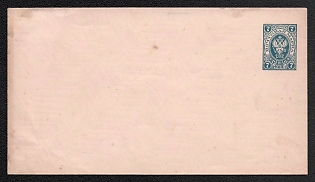 1889-90 7k Stamped Envelope, Postal Stationery, Ultramarine, 143x81mm, 16th Issue