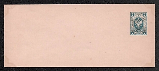 1889-90 7k Stamped Envelope, Postal Stationery, Blue, 145x60mm, 16th Issue