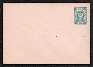 1889-90 7k Stamped Envelope, Postal Stationery, Light Blue, 114x83mm, 16th Issue