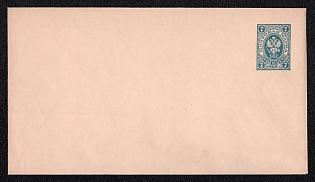 1907 7k Stamped Envelope, Postal Stationery, Trapezoidal valve, Blue, Cream paper, 143x81mm, 17th Issue