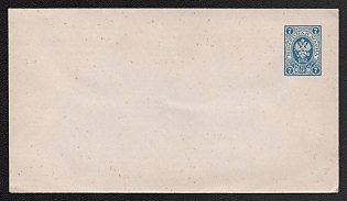 1913 7k Stamped Envelope, Postal Stationery, Blue, 143x81mm, 21st Issue