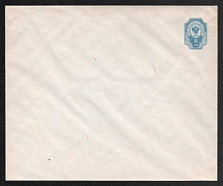 1913 10k Stamped Envelope, Postal Stationery, Blue, 144x120mm, 21st Issue