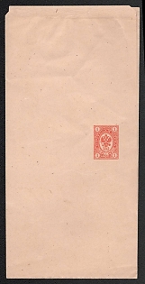 1890 1k Postal Stationery Stamped Parcel, 1st Issue, 89:411 mm, Orange