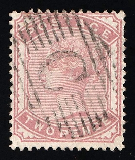 1880 2d British Post Offices in Turkish Empire, Constantinople, Vertical Oval ‘C’ Type of Obliterator