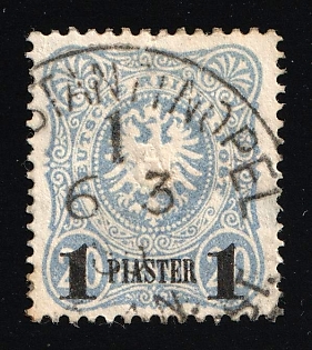 1884 1pi on 20pf German Offices in Turkey, Germany