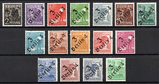 1948 District 3 Berlin 4 Main Post Office, Berlin Emergency Issue, Soviet Russian Zone of Occupation, Germany, Complete Set