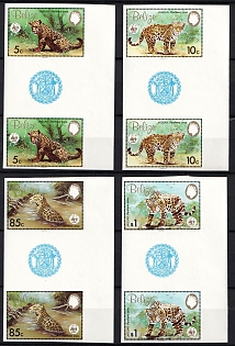 1983 Belize, Proofs, Imperforate Stamps, Gutter Pairs, Complete Set