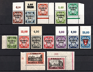 1939 Third Reich, Germany, Complete Set, Corner Margins, Plate Numbers