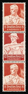 1934 Third Reich, Germany, Se-tenant, Zusammendrucke