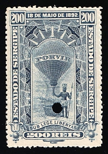 1892-94 200r Federative Republic of Brazil, Revenue, Annulated