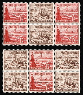 1937 Third Reich, Germany, Se-tenants, Zusammendrucke, Blocks