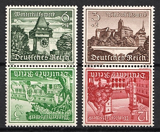 1939 Third Reich, Germany, Tete-beches, Se-tenants, Zusammendrucke