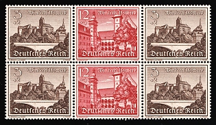 1939 Third Reich, Germany, Se-tenant, Zusammendrucke, Block