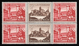 1939 Third Reich, Germany, Se-tenant, Zusammendrucke, Block