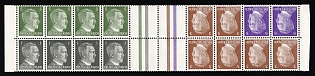 1941 Third Reich, Germany, Gutter Tete-beche, Se-tenant, Zusammendrucke, Block