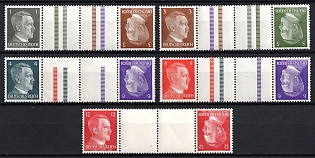 1941 Third Reich, Germany, Gutter Tete-beches, Se-tenants, Zusammendrucke