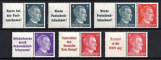 1941 Third Reich, Germany, Se-tenants, Zusammendrucke
