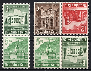 1940 Third Reich, Germany, Tete-beches, Se-tenants, Zusammendrucke