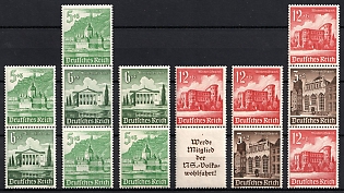 1940 Third Reich, Germany, Se-tenants, Zusammendrucke