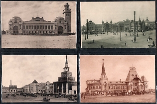 1st Model Type-Lithography of Gosizdat, Moscow, Soviet Union, Group of Picture Postcards