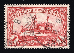 1901 1m South West Africa, German Colonies, Kaiser’s Yacht, Germany