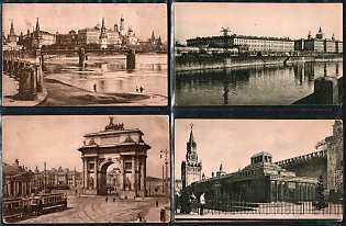 1927 Moscow Municipal Economy Publishing, Soviet Union, Group of Picture Postcards