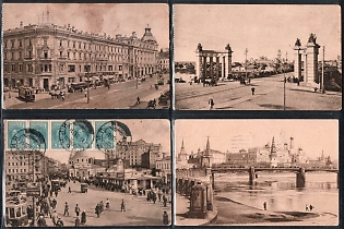 1926-39 Moscow Municipal Economy Publishing, Soviet Union, Group of Picture Postcards