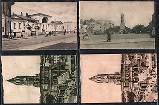 1926-28 1st Model Type-Lithography of Gosizdat, Moscow and Moscow Municipal Economy Publishing, Soviet Union, Group of Picture Postcards