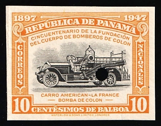1948 10c Republic of Panama, Imperforate, Annulated
