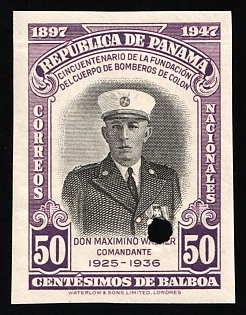 1948 50c Republic of Panama, Imperforate, Annulated