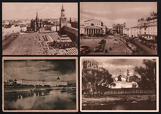 1929-39 USSR Pavilion at the New York World's Fair. All-Union Company 'Hotel Limited', Moscow. Edition of the 'Mosreklampromizdat' Trust. Soviet Union, Group of Picture Postcards