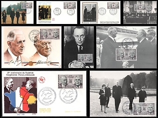1988 (14 Jan) Federal Republic of Germany (FRG), '25 Years of the Franco-German Cooperation Agreement', Commemorative First Day Covers and Postards Collection, Small Thematic Collection