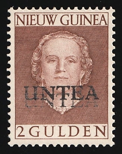 1962 2g Netherlands New Guinea, Double Overprint 'UNTEA', Type I