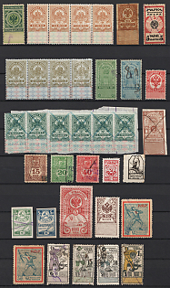 1881 - 1925 Small Collection Stamps of the Russian Empire Revenues and Cinderellas, Russia