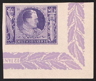 54pf + 96pf 'Hermann Goring Behind the Bars', Anti-German Propaganda Forgery, Corner Margin