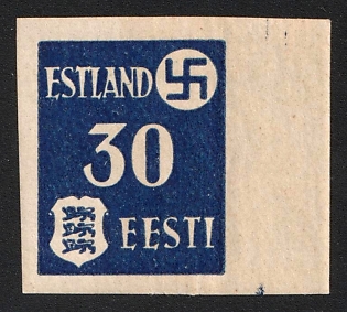 1941 30k Estonia, German Occupation, Germany, Imperforate, Margin