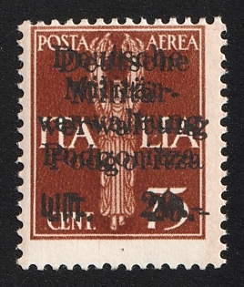 1943 20l Podgorica, Montenegro, German Occupation, Germany, DOUBLE Overprint