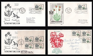 1966 (23 Feb) Dominion of Canada, 'Newfoundland Provincial Floral Emblem Series. Pitcher Plant' First Day Covers Collection from Ottawa franked with 5c, Thematic Group