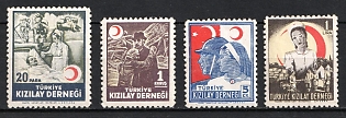 1944-45 Turkey, Postal Tax For Red Crescent, Children's Aid