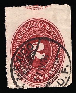1887 2c Mexico, SHIFTED