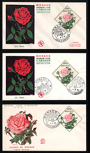 1989 (16 May) Principality of Monaco, 'La Rose and Flowers' First Day Covers Collection franked with 100f, tied by 'Monaco Jour D'Emission' Commemorative Cancellations, Thematic Group