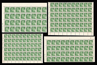 1936 Switzerland, Blocks of Stamps, Plate Number