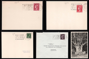 1950-51 Grand Duchy of Luxembourg, 'Grand Duchess Charlotte and Slogan Postmarks', Commercial and Philatelic Covers, Small Thematic Collection