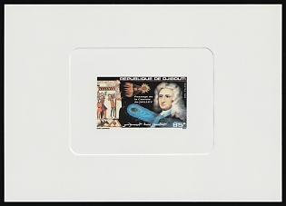 1986 85fr Appearance of Halley's Commet, Republic of Djibouti, Proof Sunken Sheetlet