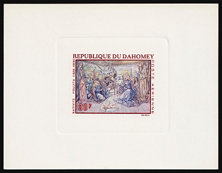 1968 30fr Christmas, Republic of Dahomey (Benin), Proof Sunken Sheetlet