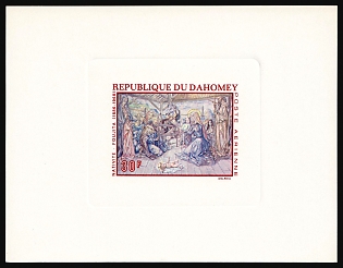 1968 30fr Christmas, Republic of Dahomey (Benin), Proof Sunken Sheetlet