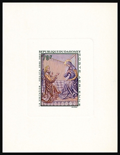1968 70fr Christmas, Republic of Dahomey (Benin), Proof Sunken Sheetlet